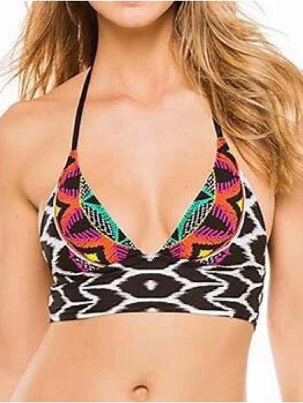 $172 Sz 6 Trina Turk Africana Crop Top Bikini & Side Tie Hipster Swimsuit